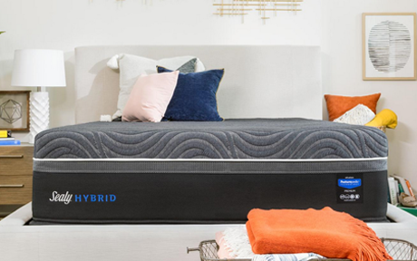  Shop for Sealy Queen Hybrid Premium Silver Chill 14 Inch Plush Mattress - Bestmattress.store